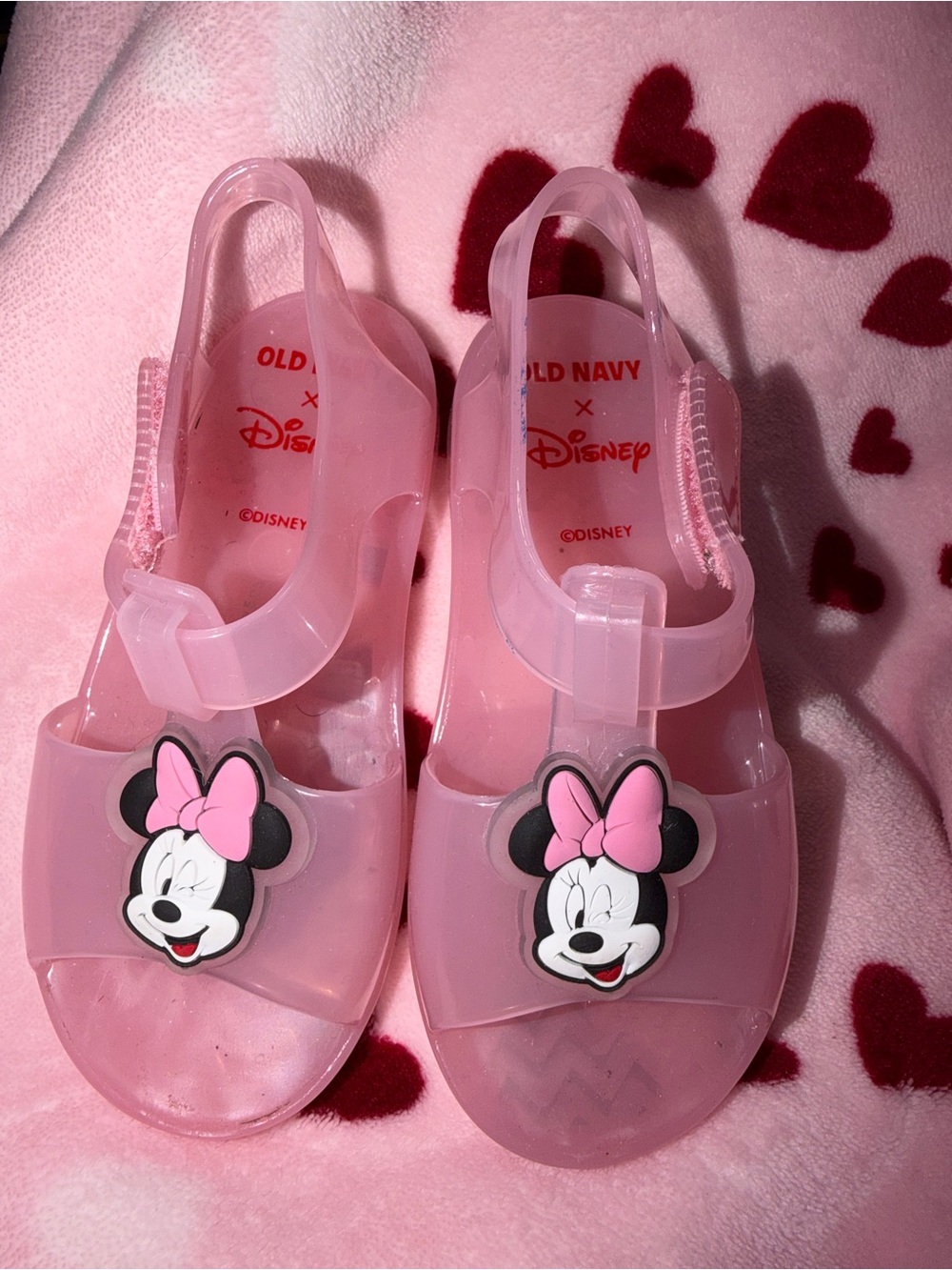 Old Navy Pink Minnie Mouse Jelly Sandals for Kids